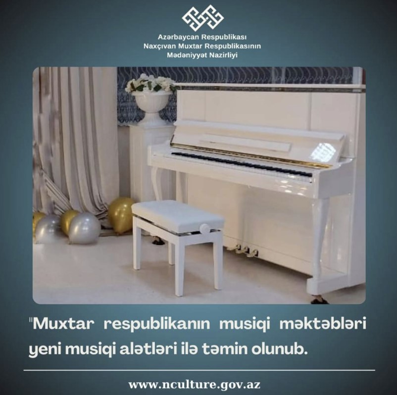 Muxtar respublikanın musiqi məktəbləri yeni musiqi aləti ilə təmin olunub